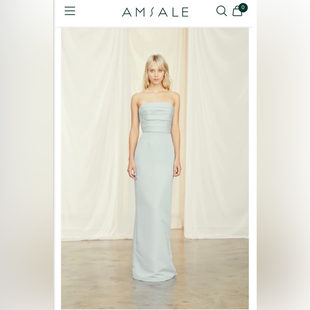 Amsale Sonia Dress in Ice